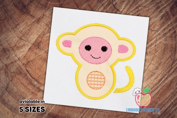 Baby Monkey Applique: A Playful Seasonal Embroidery Staple