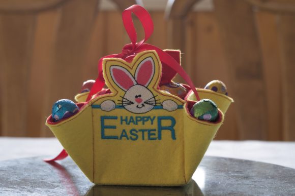 Easter Bunny Basket: A Sweet In-the-Hoop Felt Design