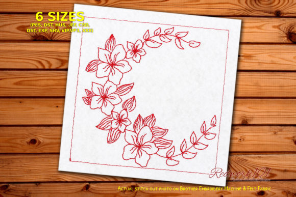 Floral Decorated Crescent Moon Embroidery Design Review