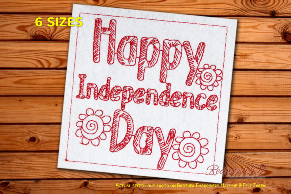 Happy Independence Day with Floral – Embroidery Design Review
