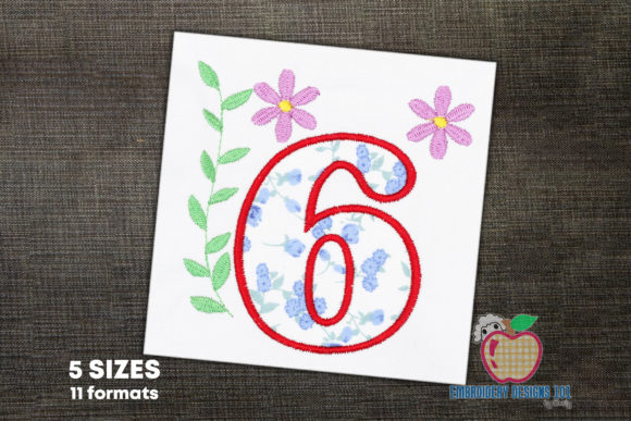 Number 6 Applique: A Quick-Stitch Birthday Design for Etsy Sellers