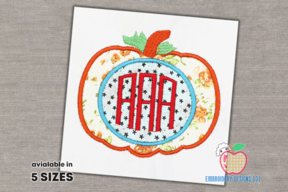 Pumpkin with Monogram Applique Pattern