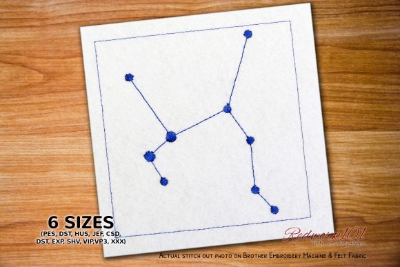 Sagittarius Star Constellation Redwork
