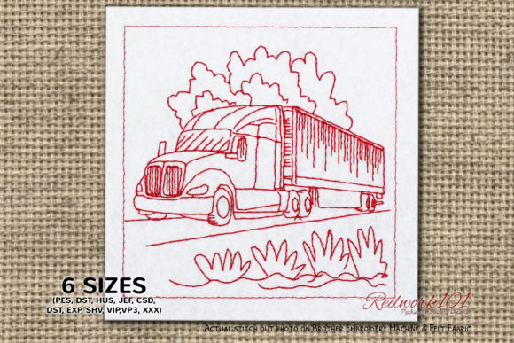 Semi Truck Design: A Holiday Embroidery Review