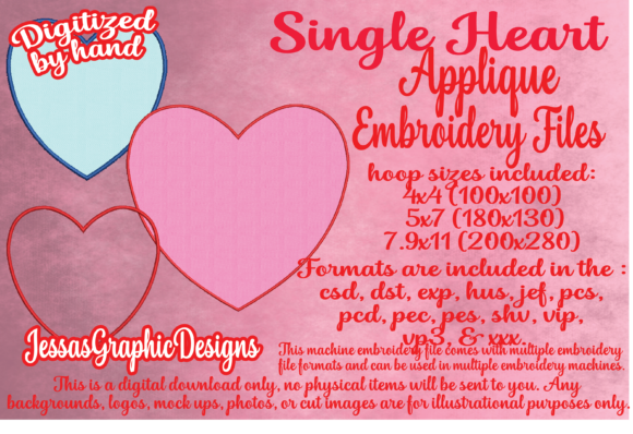 Single Heart Applique