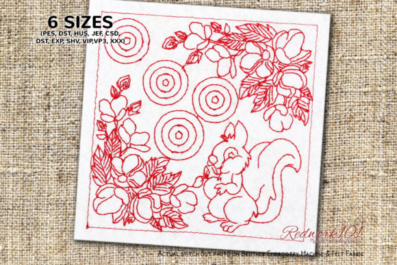 Squirrel in Forest Redwork: A Designer’s Gift Review